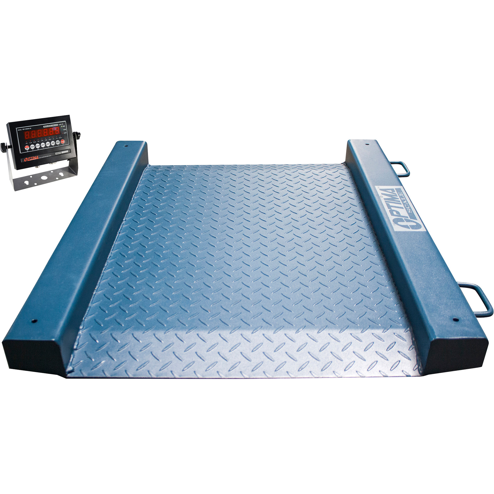 Optima Scale 52in.W x 48in.D Barrel/Drum Scale, 5,000-Lb. Capacity, 1-Lb. Display Increments, Model# OP-917HD-5K